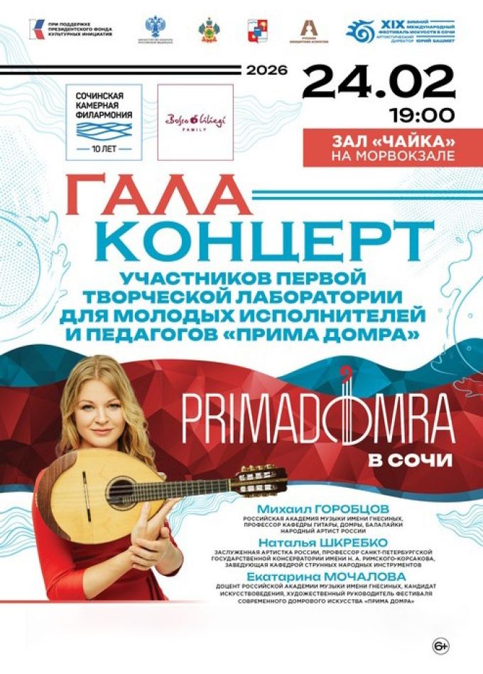 Зимний фестиваль искусств. Гала-концерт лаборатории «Прима Домра»